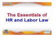 The Essentials of HR and Labor Law. July 24, 2014. Philippines