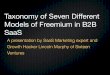 Taxonomy of Seven Different Models of Freemium in B2B SaaS