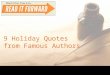 9 Holiday Quotes from Famous Authors
