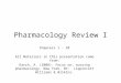 Pharmacology Review Chapter 1-28