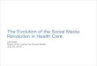 Evolution of the Social Media Revolution in Health Care