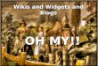 Wikis And Widgets And Blogs  Oh My!