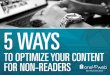 It's My ADHD: Content Optimization for Today's Readers | Oneupweb