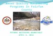 Water Quality Monitoring Programs in Fairfax County, April 2014
