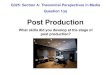 Question 1a Post Production