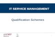ITSM Qualification Schemes