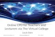 Online CPD for teachers and lecturers