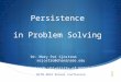 Persistence in Problem Solving with videoclip