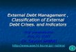 External debt management, classification of external debt 