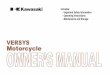 Kawasaki KLE650 Versys 650 Owners Maintenance Manual