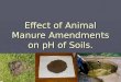 Effect Of Animal Manure Amendments On P H Of Soils