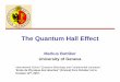 Markus Buttiker- The Quantum Hall Effect