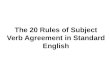 The 20 Rules of Subject Verb Agreement