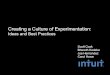 Creating a Culture of Experimentation (Lean Startup Conference talk)