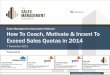 How to Coach, Motivate & Incent Sales