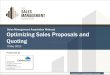 Optimizing Sales Proposals and Quoting