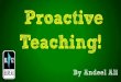 Proactive teaching
