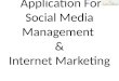 Social media Management and Internet  Marketing