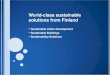 World-class sustainable solutions from Finland