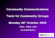 Community Comms 26th Oct First Session Final