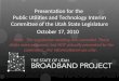 Utah Broadband Project--Legislative Presentation