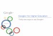 Usos de Google Plus en la educación superior