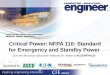 Critical Power: NFPA 110: Standard for Emergency and Standby Power