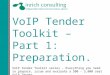 VoIP Tender Toolkit - Part 1: Preparation
