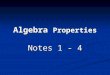 Algebra Properties 1 4