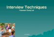 Interview Techniques - Vaswani Suraj Lal