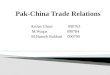 Pak-China Trade Relations