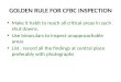 Golden Rule for Cfbc Inspection