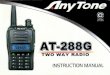 Anytone at-288g Instruction User Manual