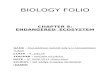 BIOLOGY FOLIO Form 4 - Chapter 9( Endangered Ecosystem )