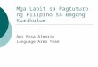Mga Lapit Sa Pagtuturo Ng Filipino Sa Bagong