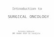 Introduction to Surgical Oncology