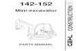 Gehl 142 152 Compact Excavator Parts Manual 908538