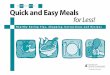 Quick and Easy Meals for Less!