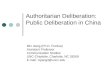 Jiang_Min---Authoritarian Deliberation: Public Delieration in China