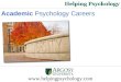 Academic Psychology Careers