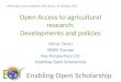 Open Access to agricultural research: Developments and policies