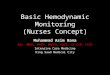 Basic hemodynamic monitoring for nurses