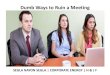 Dumb ways to ruin a meeting