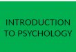 Psychology Introduction