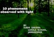 light :phenomenons of light