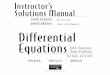 Differential Equations Solutions Manual  by Polking and Arnold