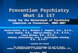 Gap Prevention Psychiatry Slides12 2007