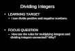 Dividing integers