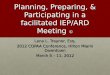 Planning, Preparing, and Participating in a Facilitated IEP/ARD Meeting