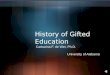 History of gifted education